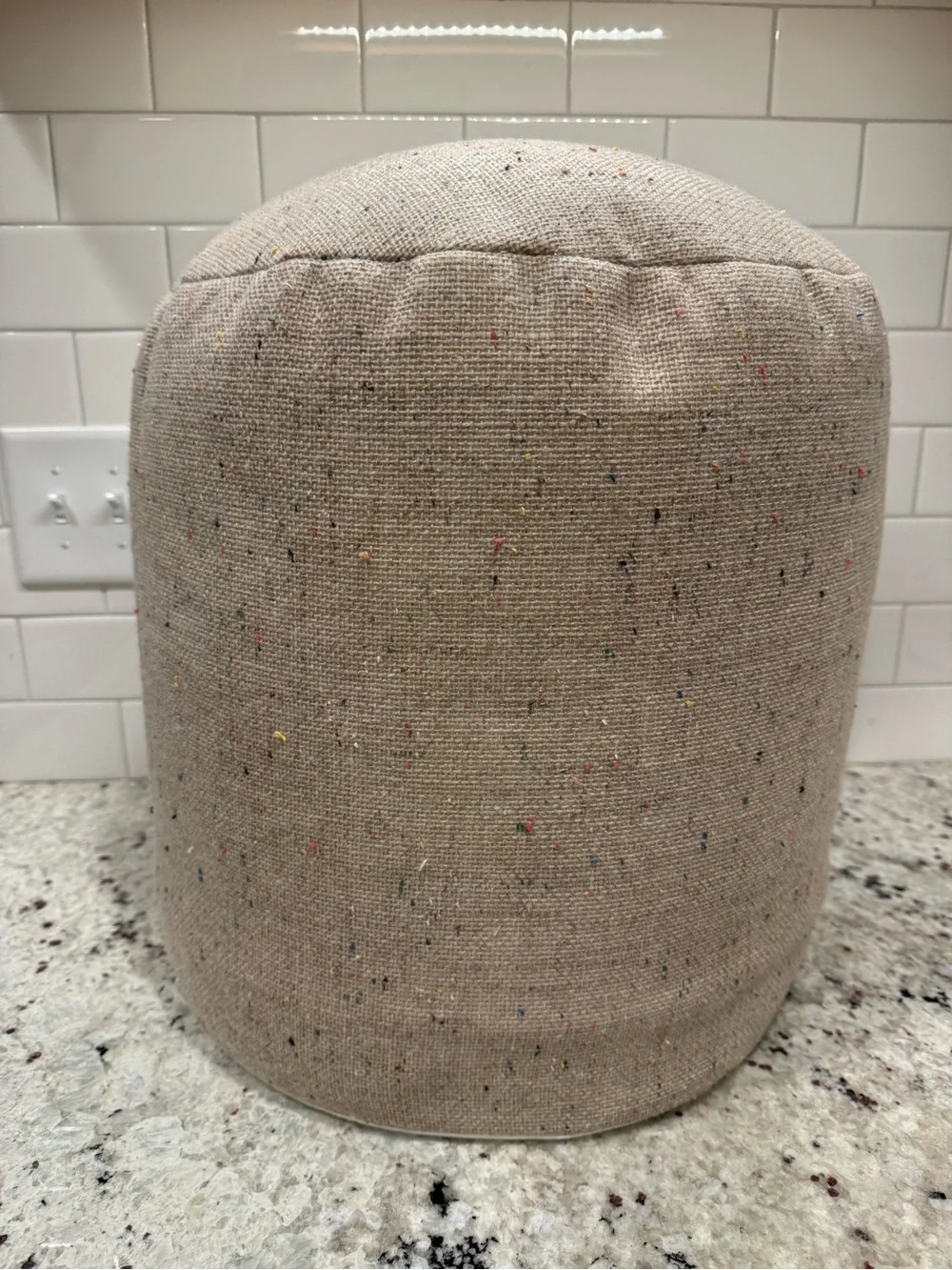 Speckled Pouf Ottoman Speckled Beige- Room Essentials™ - NWT